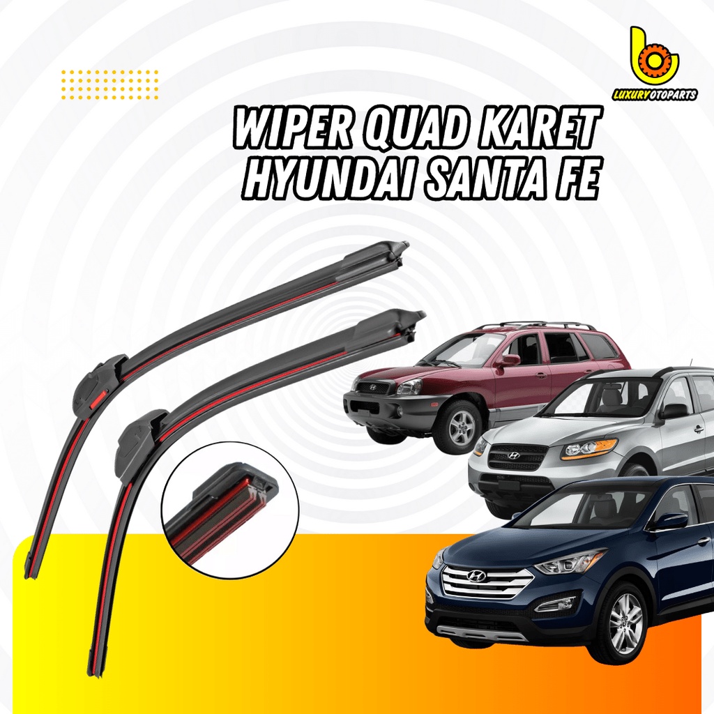 Jual Set Pcs Wiper Quad Blade Hyundai Santa Fe Wiper Lapis