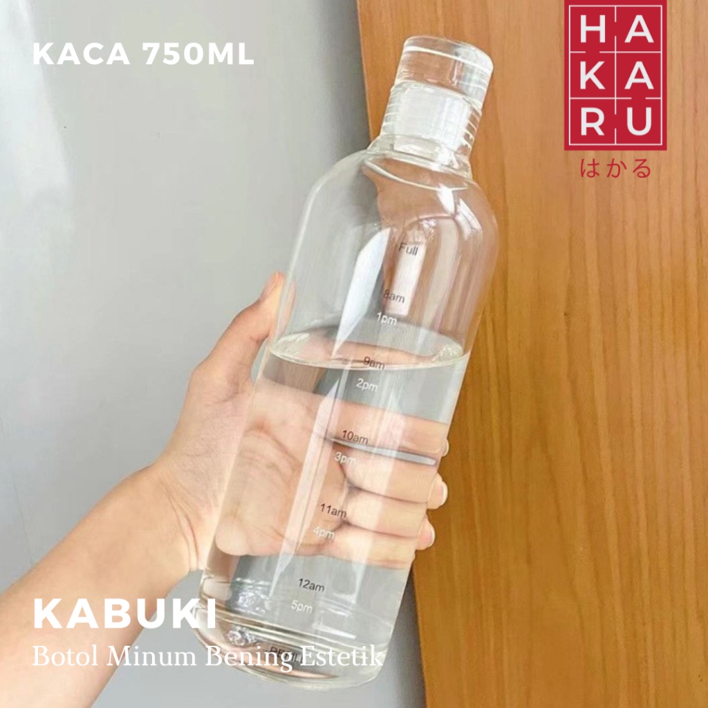 Jual Hakarukabuki Botol Kaca Minuman Minimalis Termos Air Minum