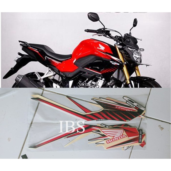 Jual STRIPING CB150R 2021 MERAH STANDAR HONDA CB 150 R POLET STICKER