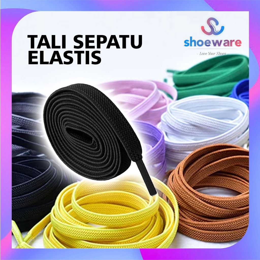 Jual Shoes Lace Tali Sepatu Pipih Tali Sepatu Elastis Sneakers Sepasang