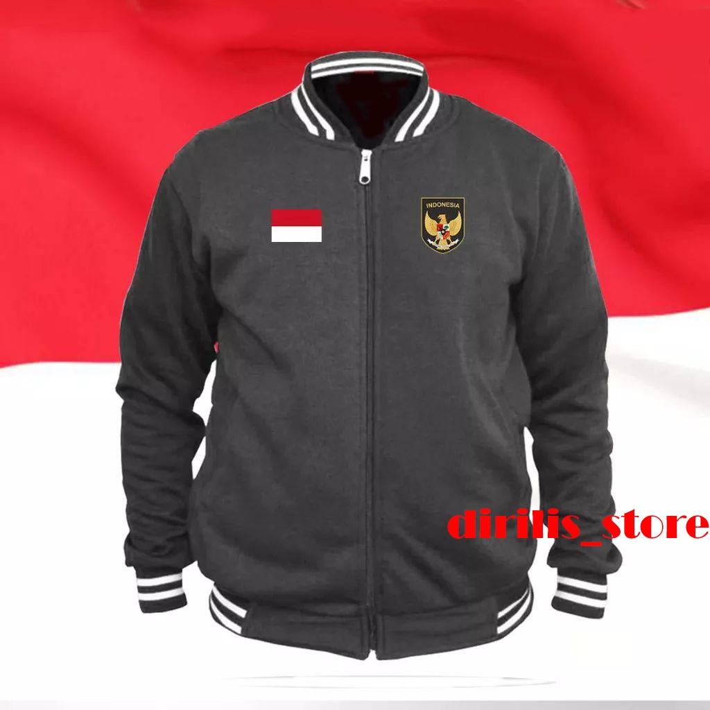 Jual Jaket Basseball Varsity Pria Wanita Garuda Indonesia Bahan