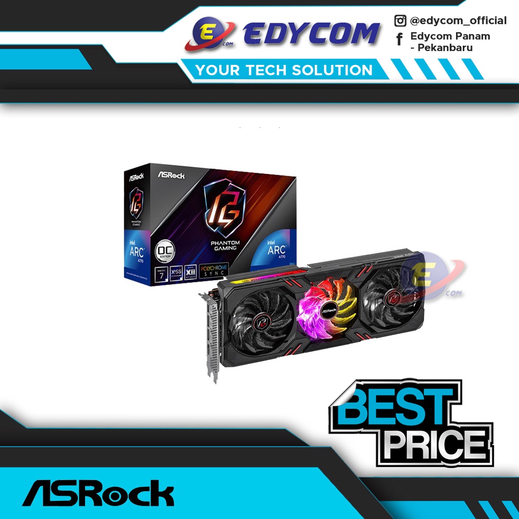 Jual Asrock Intel Arc A Phantom Gaming Oc Gb Gddr Triple Fan