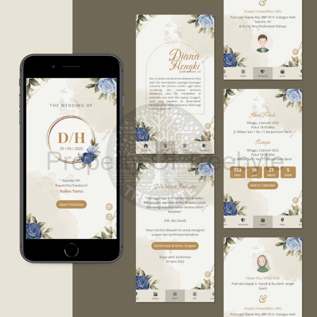 Jual Undangan Pernikahan Digital Website Ratusan Design Privasi