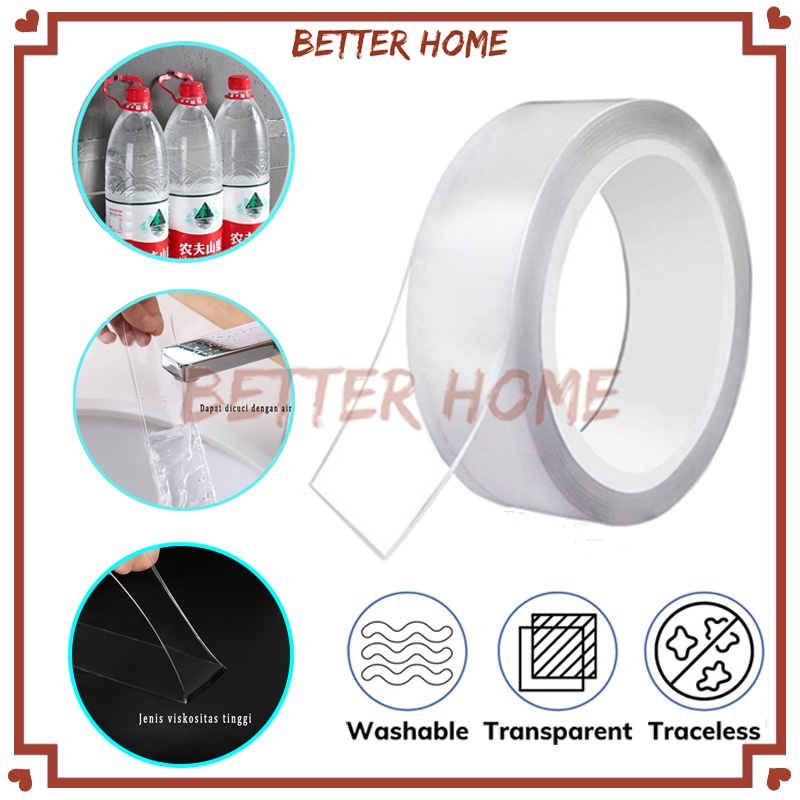 Jual Double Tape Nano Tape Isolasi Double Tape Super Isolasi Bening