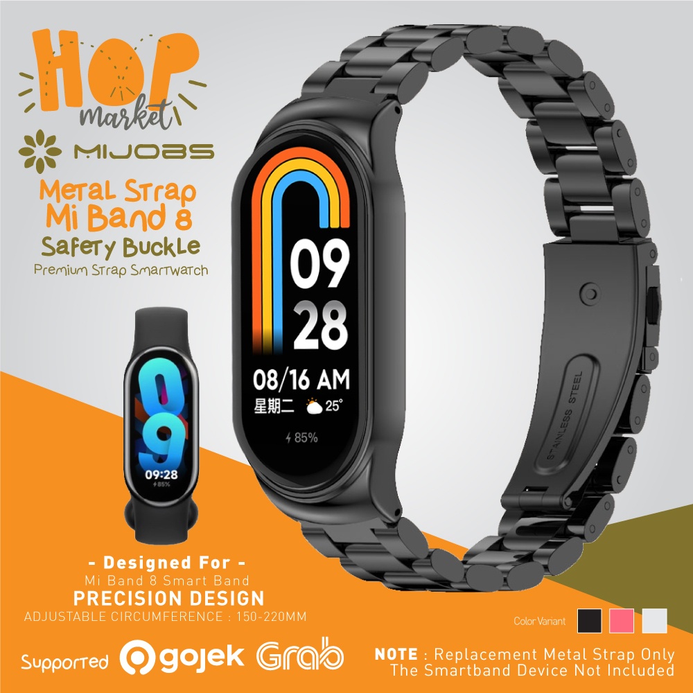 Jual Mijobs Metal Plus Strap For Xiaomi Mi Band Stainless Steel Tali