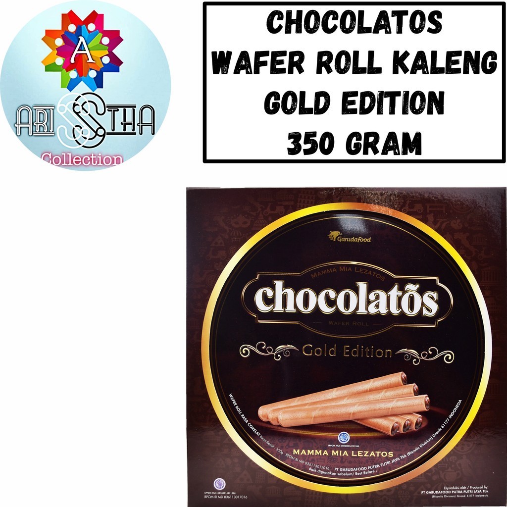 Jual Chocolatos Gold Edition Wafer Roll Kaleng Gr Shopee Indonesia