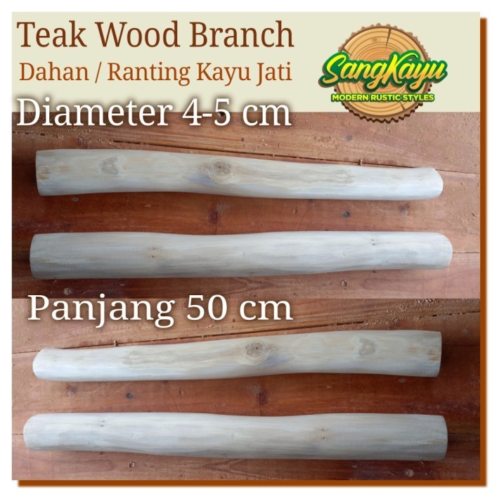 Jual Dahan Ranting Kayu Jati 4 5 50 Cm Teak Wood Branch Macrame Wood