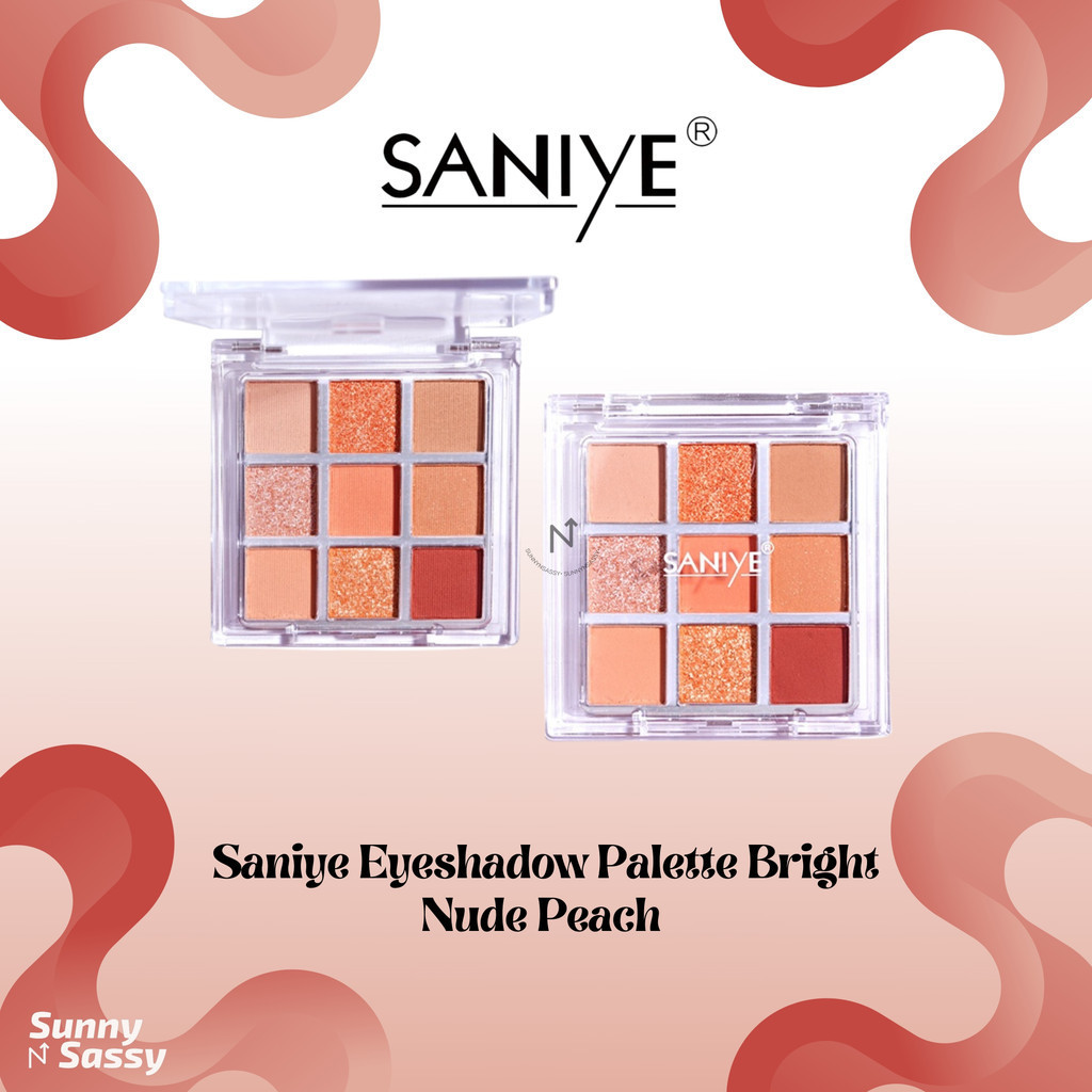 Jual Saniye Eyeshadow Palette Bright Nude Peach Colors Eyeshadow