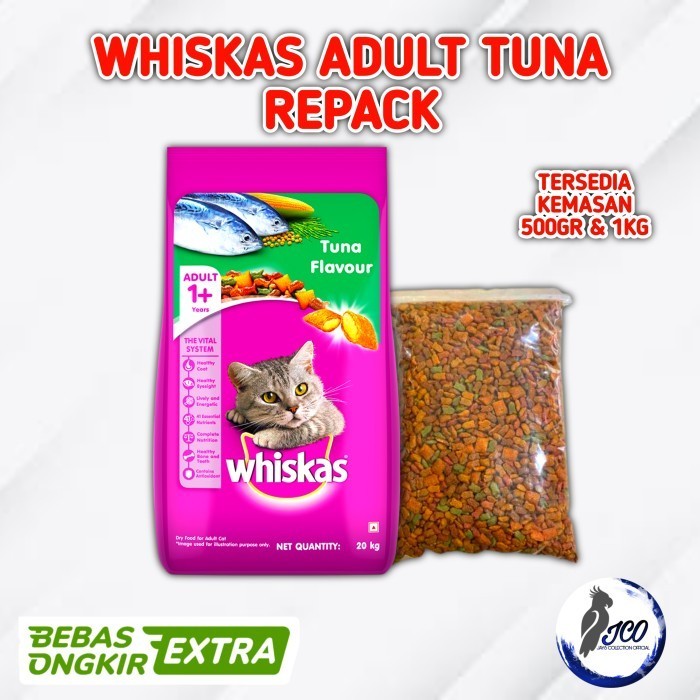 Jual Promosi Toko Whiskas Dry Food Tuna Repack Makanan Kucing Whiskas