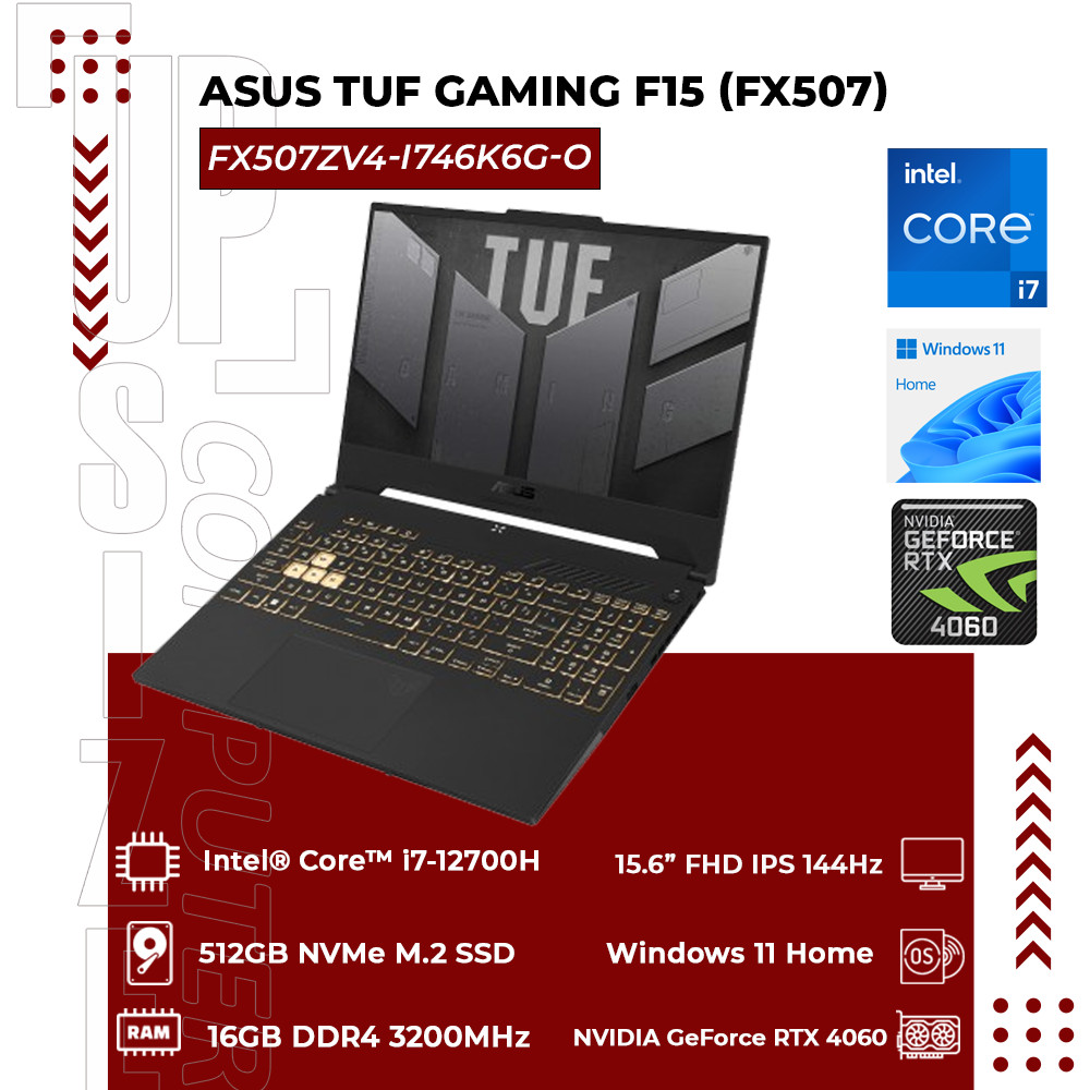 Jual Asus Tuf Gaming F Fx Zv I H Rtx Gb Gb W