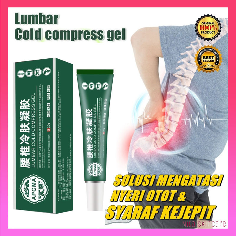 Jual Lumbar Kompres Gel Dingin Cream Pereda Nyeri Punggung Tulang Sendi