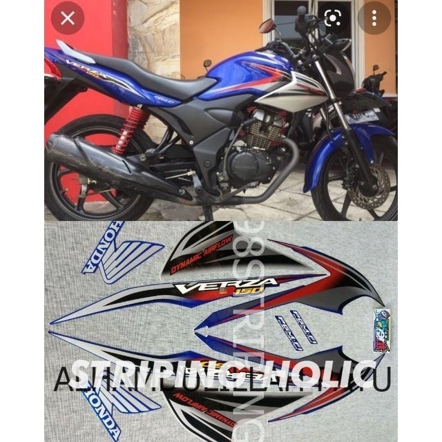 Jual Stiker Striping Lis Standar Ori Honda Verza Biru Tahun