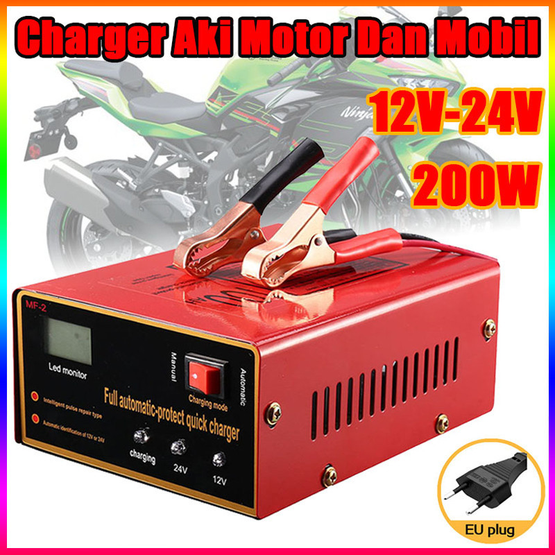 Jual Charger Aki Motor Mobil Otomatis Accu Kering Dan Basah Lead Acid