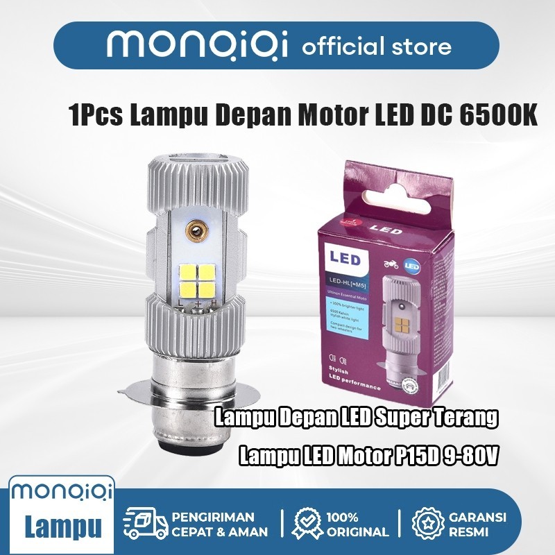 Jual Lampu Depan Motor LED 2 Sisi Arus Wajib DC 6500K Kaki 1 11163UEMXI