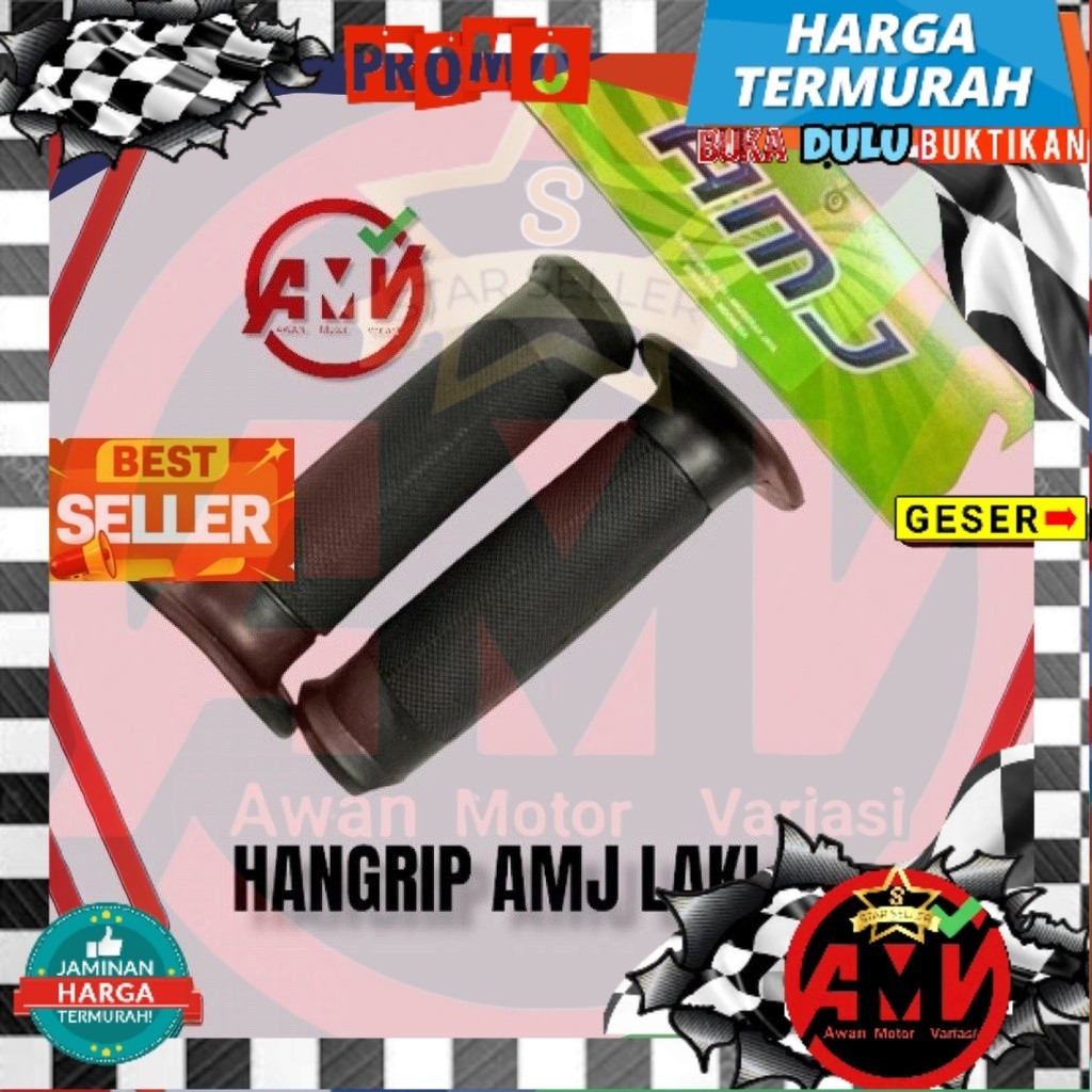 Jual Handgrip Motor AMJ LAKI PANJANG Handfat Handgrib Pegangan