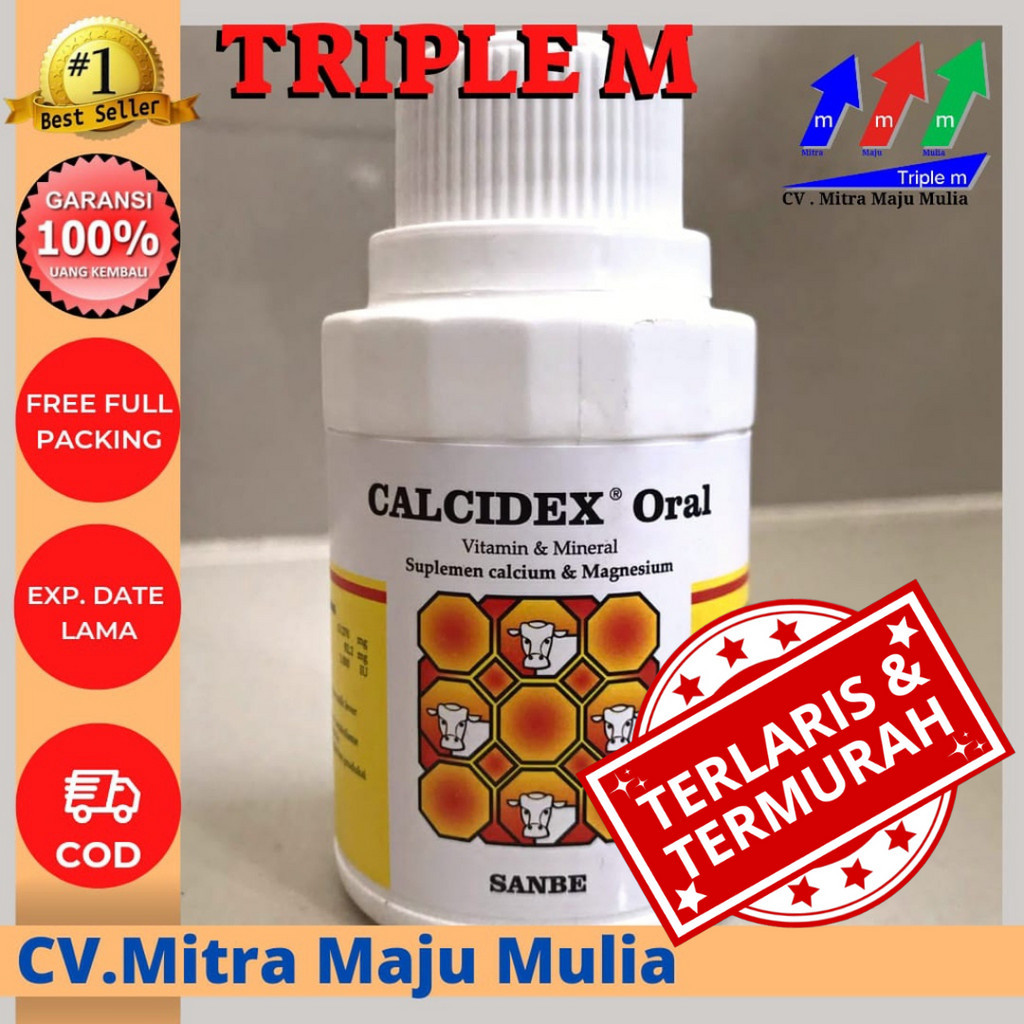 Jual Calcidex Oral 100ml Mengatasi Defisiensi Calcium Hewan MMM