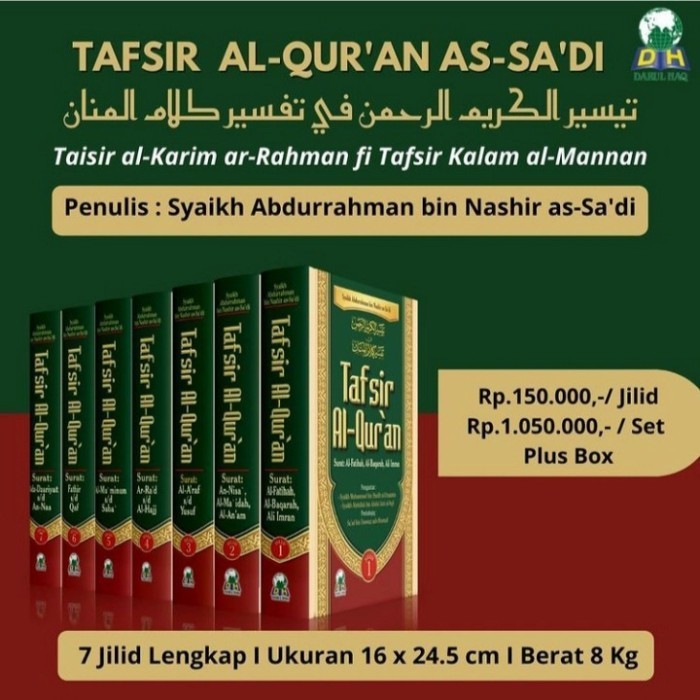 Jual Promosi Toko Buku Tafsir Al Quran As Sa Di 1set Tafsir As Sadi