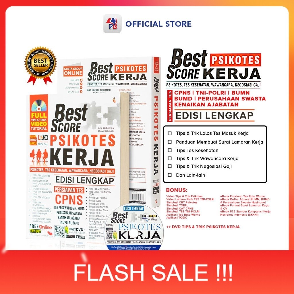 Jual Promo Buku Psikotes Best Score Psikotes Masuk Kerja Persiapan Tes