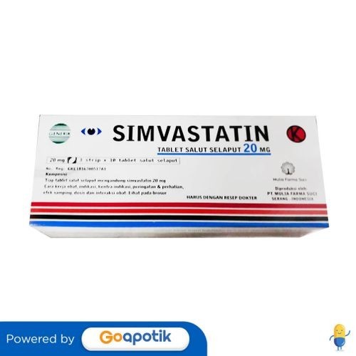 Jual Simvastatin Mulia 20 Mg Box 30 Tablet Shopee Indonesia