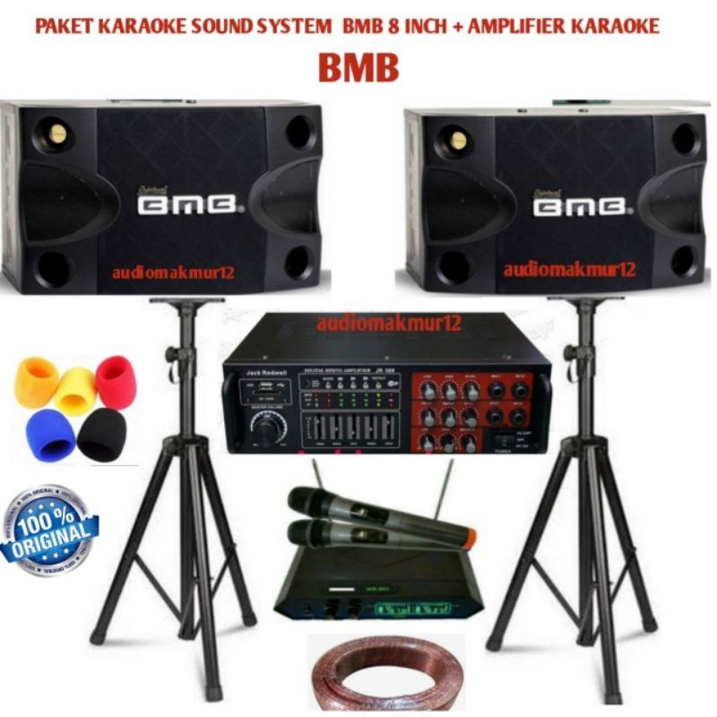 Jual Paket Karaoke Bmb Original Sound System Bluetooth Speaker Inch