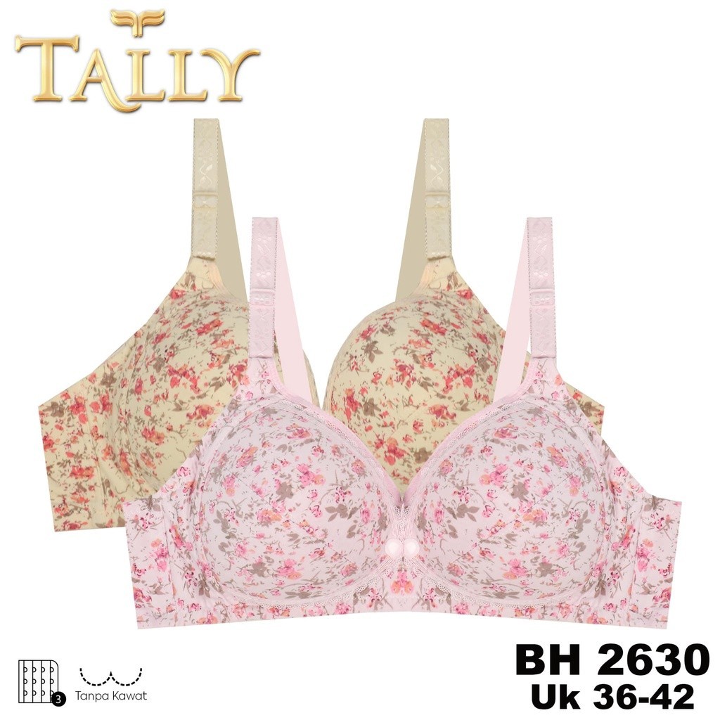 Jual Tally Bra Menyusui Tanpa Kawat Busa Tipis Cup B C Kait Motif Bh