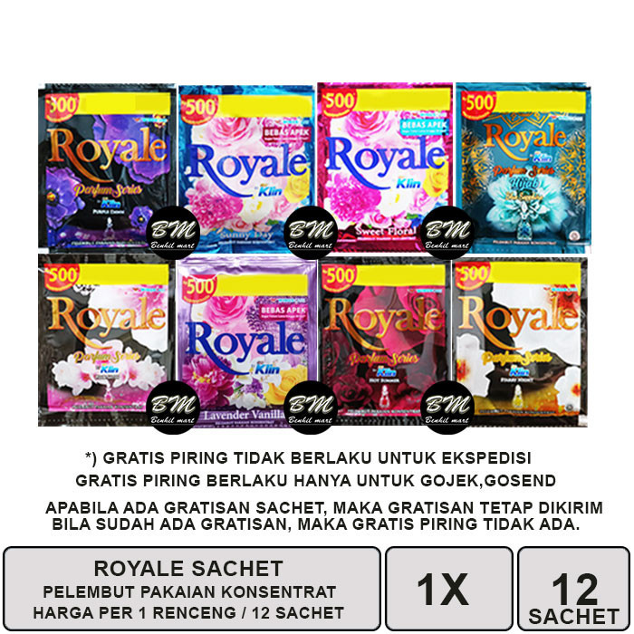 Jual Royale Pewangi Softener Isi 12 Sachet Parfume Series By Soklin