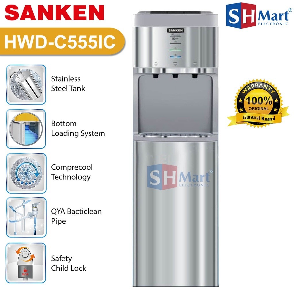 Jual Dispenser Galon Bawah Sanken Hwd Ic Low Watt Garansi Resmi