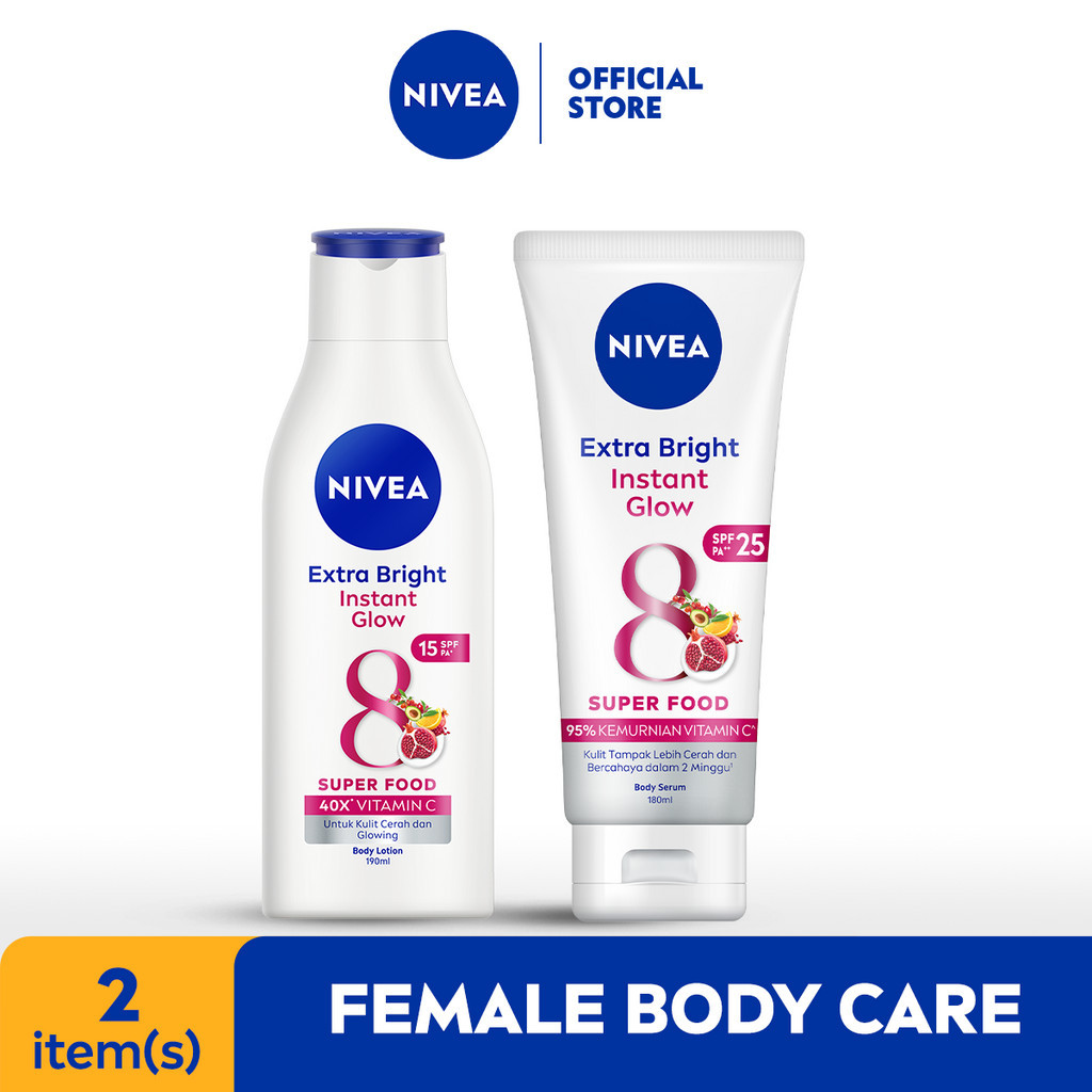 Jual NIVEA Body Care Body Lotion Body Serum Extra White Instant Glow