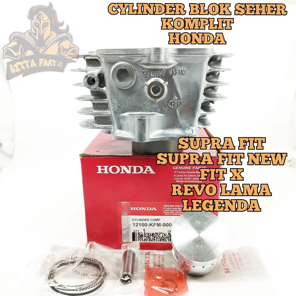 Jual Cylinder Blok Seher Piston Ring Komplit Honda Kfm Kualitas Asli