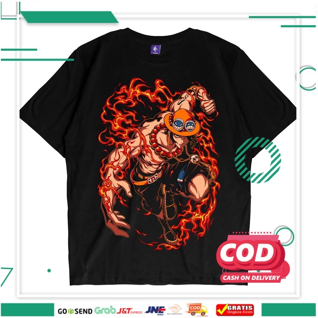 Jual Terbaru Kizaru Kaos Anime One Piece Portgas D Ace V