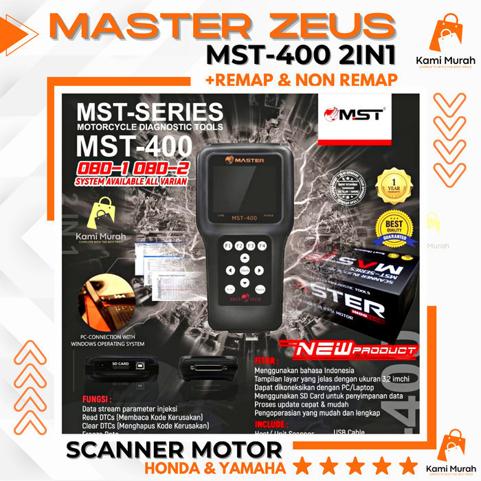 Jual Scanner Motor Injeksi HONDA YAMAHA MASTER ZEUS MST 400 Shopee