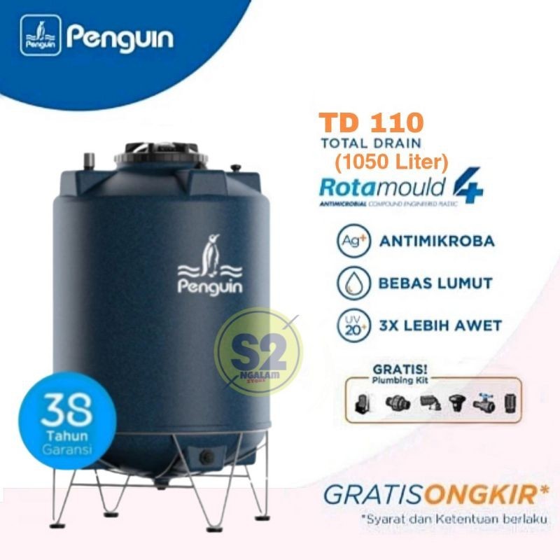 Jual Tandon Air Toren Air Tangki Air PENGUIN TOTAL DRAIN 1050 Liter