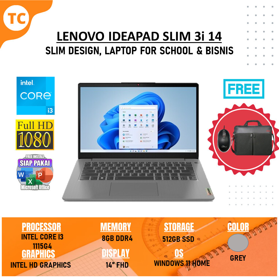 Jual Laptop Murah Lenovo Ideapad Slim Intel I G Ram Gb Ssd