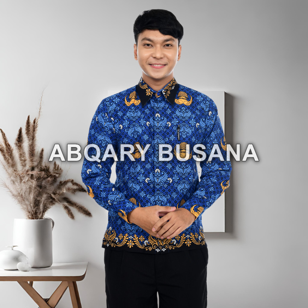 Jual Kemeja Batik Korpri Pria Seragam Resmi Bahan Premium Shopee