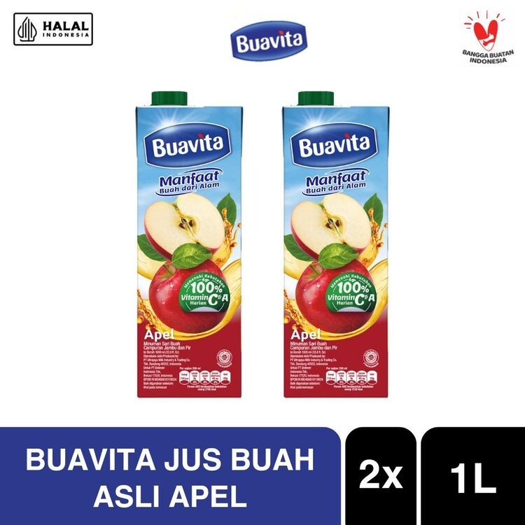 Jual Buavita Apple 1000 ML Twin Pack Shopee Indonesia