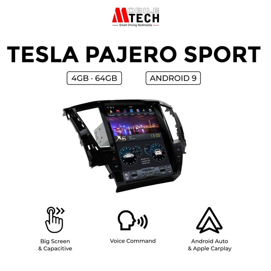 Jual Headunit Android Model Tesla Mtech Pajero Facelift