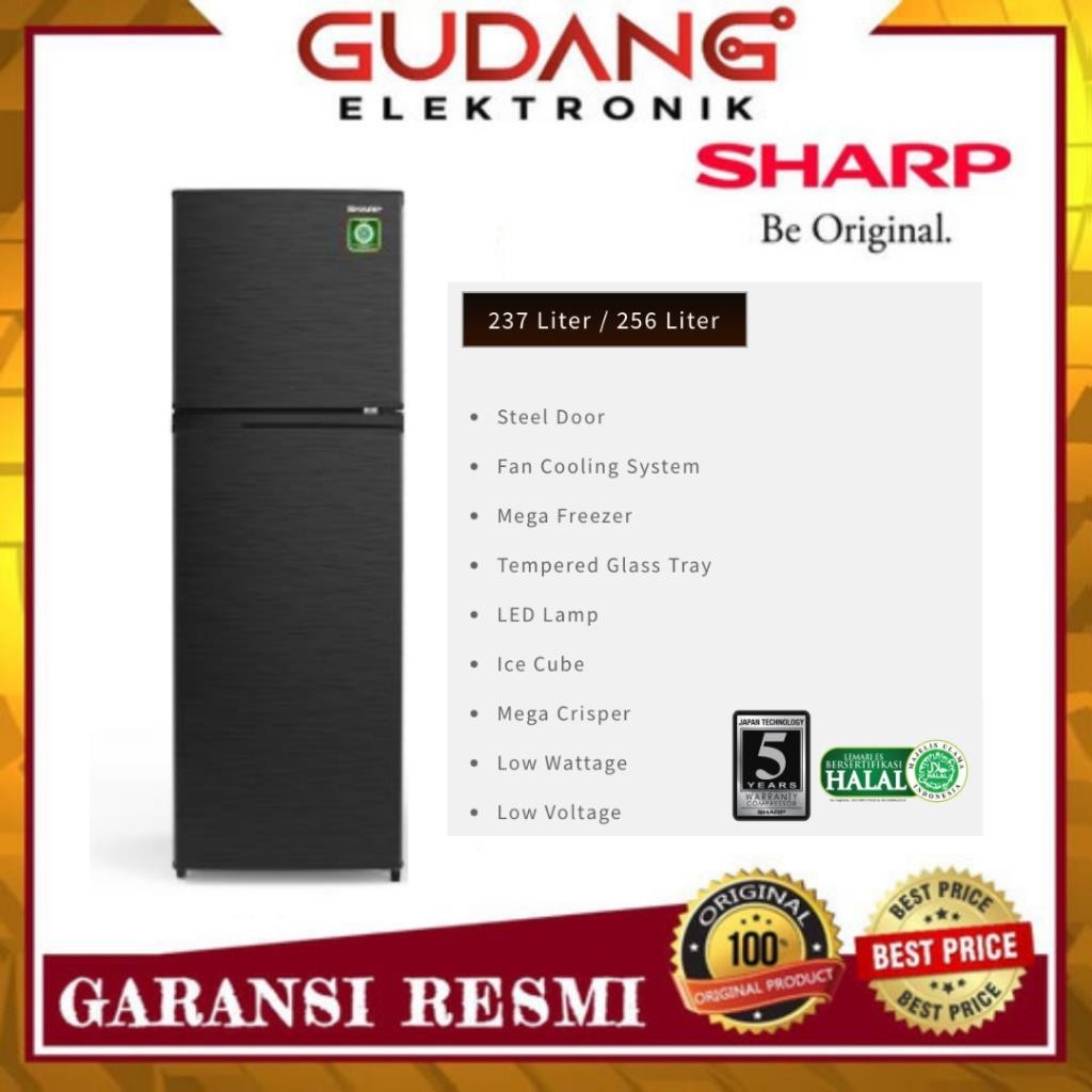 Jual LEMARI ES 2 PINTU SHARP SJ 316MN HS KULKAS SHARP SJ 316 MN HS