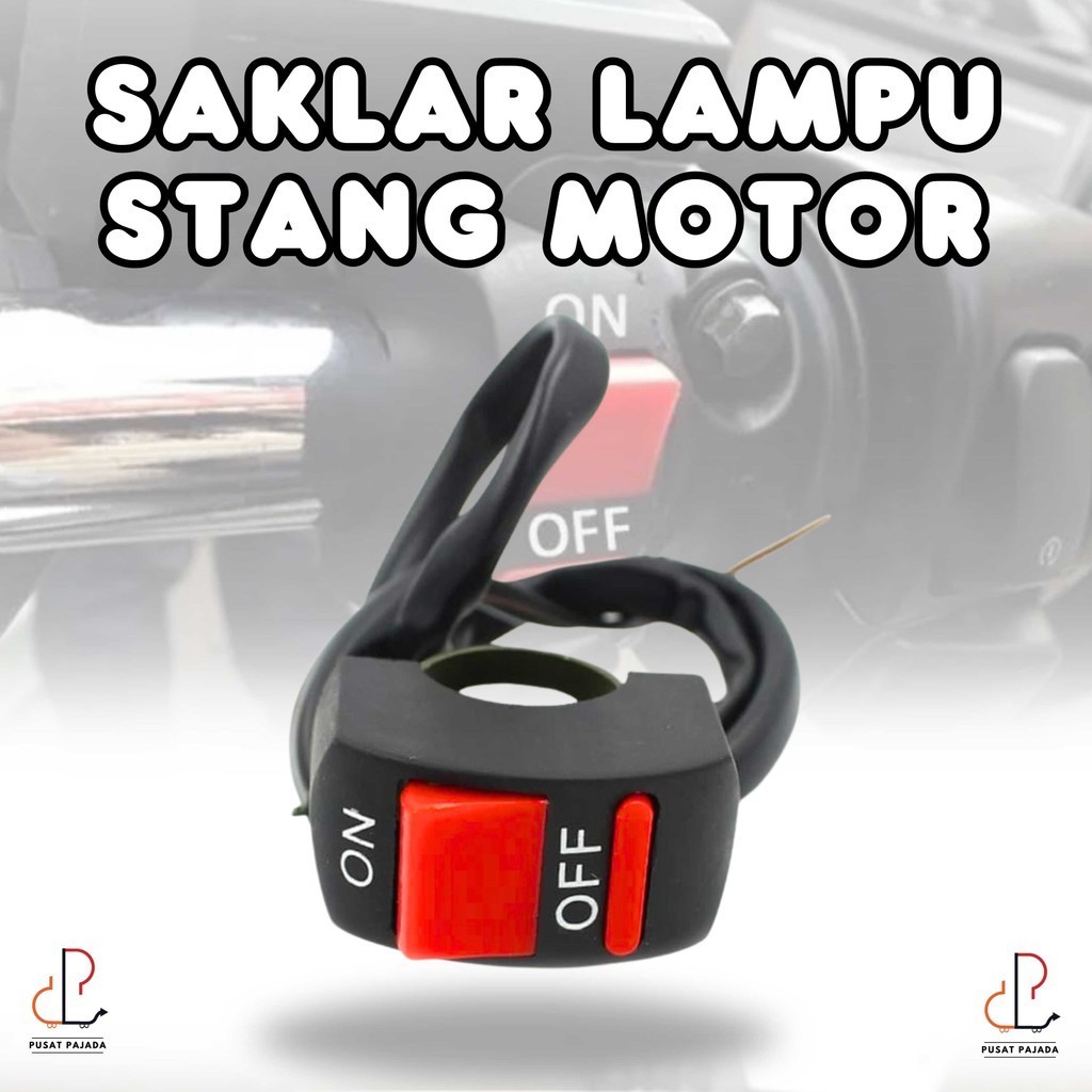 Jual Saklar Switch Tombol Stang Motor On Off LED Motor Lampu UNIVERSAL