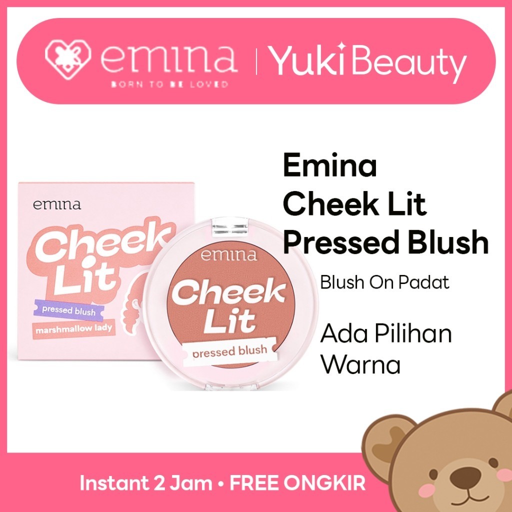 Jual Manado EMINA Cheek Lit Pressed Blush 3 5 G Blush On Bubuk