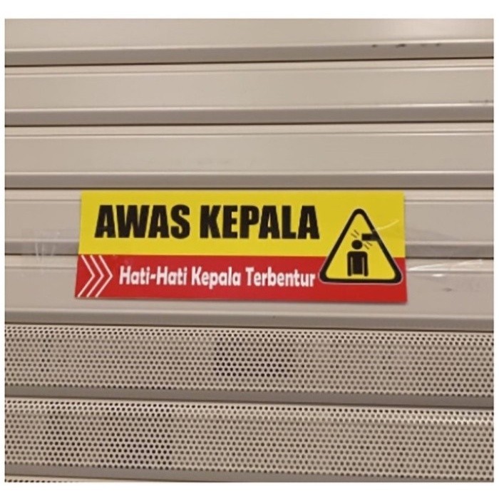 Jual Sign Sticker Vinyl Awas Kepala X Cm Rambu K Label Shopee