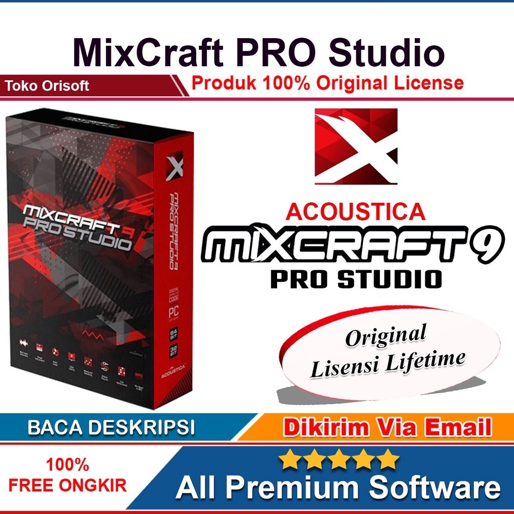 Jual License Acoustica MixCraft 9 Studio PRO 2022 Original Lifetime