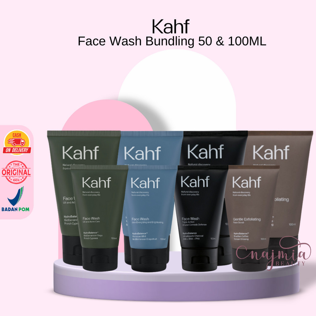 Jual NAJMIA Kahf Face Wash Bundling 50 100ML Series Skin Energizing