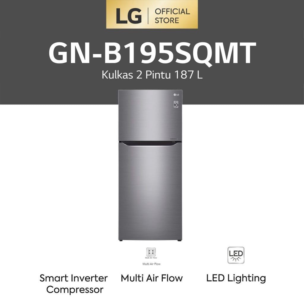 Jual PROMO SPSIAL LG Kulkas 2 Pintu GN B 202 SQIB Smart Inverter