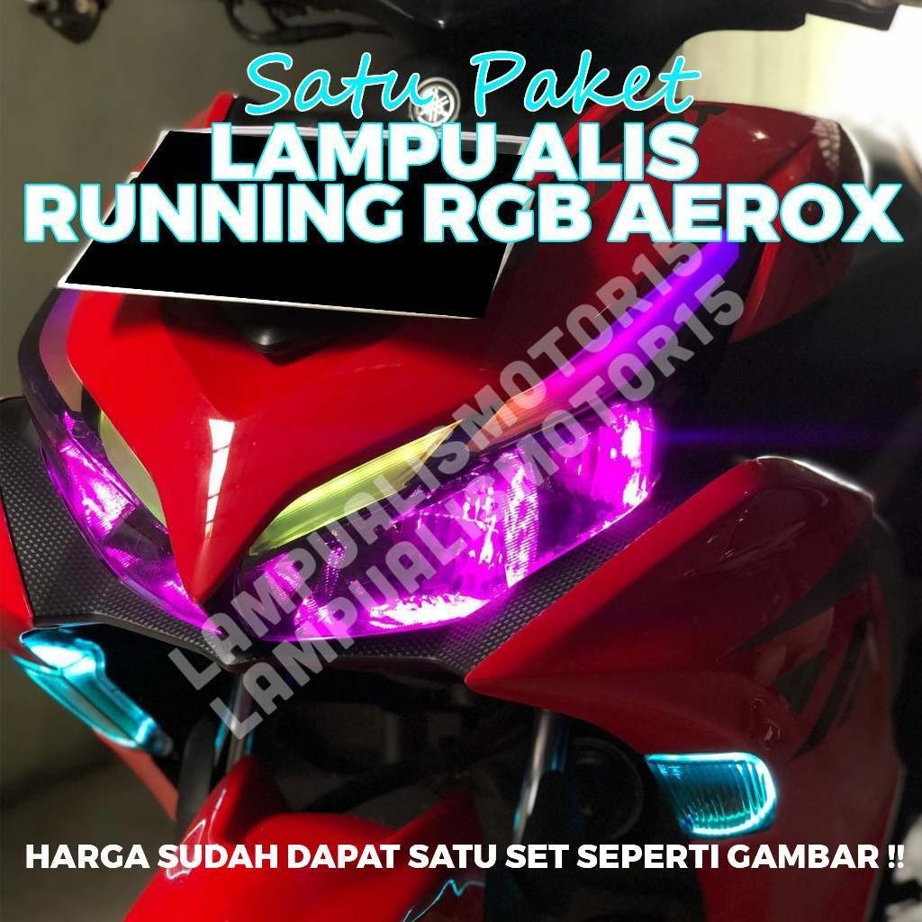 Jual PAKET LAMPU ALIS RUNNING RGB AEROX GRATIS ALIS SEIN GRATIS DEVIL