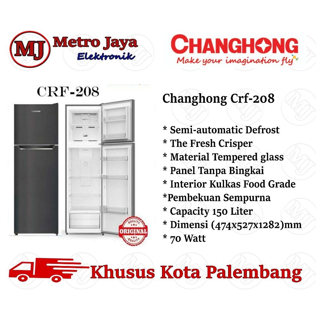 Jual Kulkas Pintu Changhong Crf Low Watt Liter Shopee Indonesia