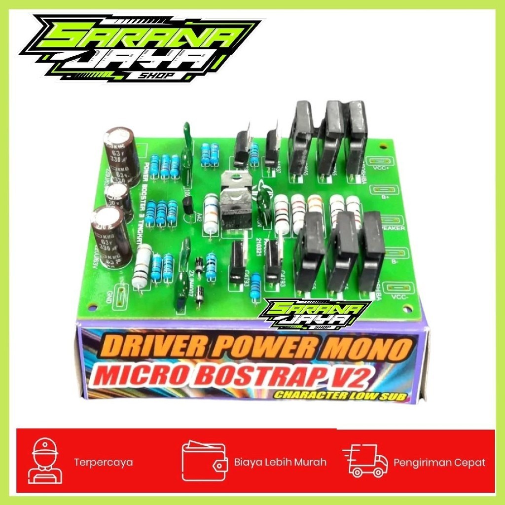 Jual Driver Boostrap V Komponen Biasa Utuk Power Amplifayer Driver