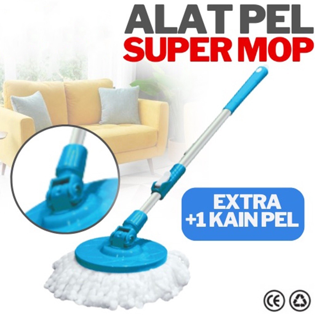 Jual Refill Tongkat Handle Kain Spin Mop Tongkat Dan Kain Pel