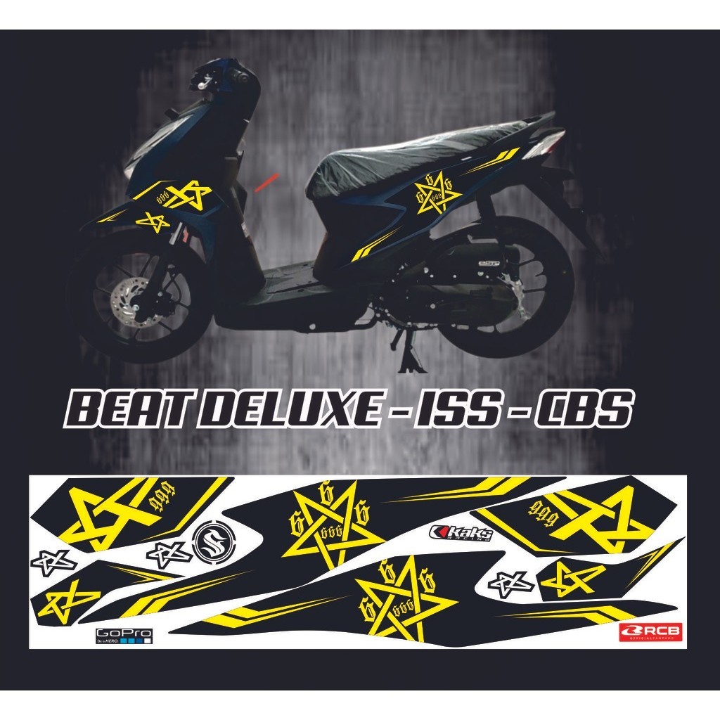 Jual Decal Stiker Striping Beat Lis Kuning Iss Cbs Stiker Lis