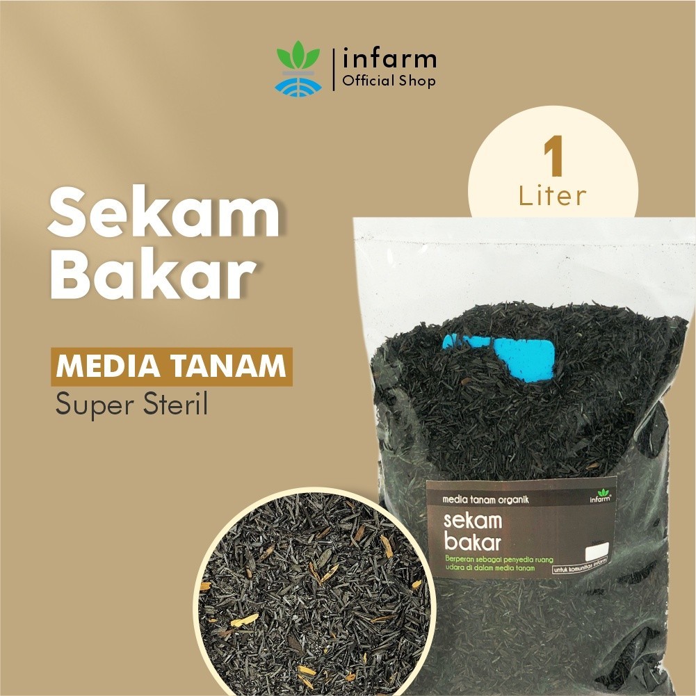 Jual INFARM Media Tanam Organik Hidroponik Arang Sekam Gratis Label