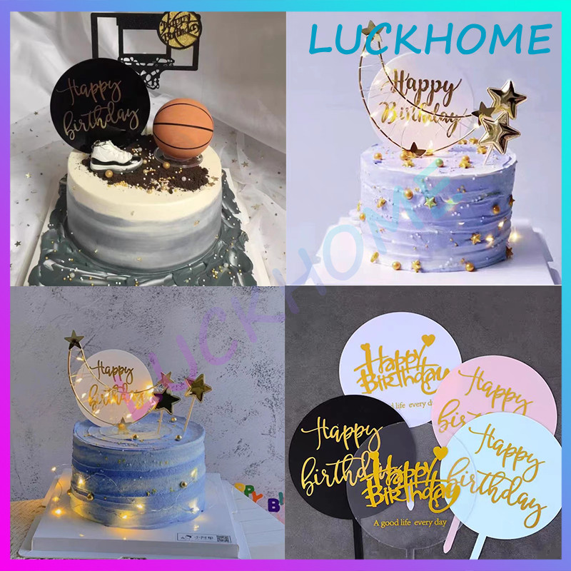 Jual Cake Topper Happy Birthday Akrilik Toper Kue Ulang Tahun Topper